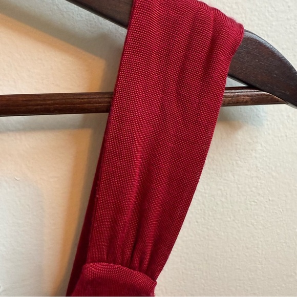 Ann Taylor Red Empire Waist Prairie Tank Top - Picture 5 of 6